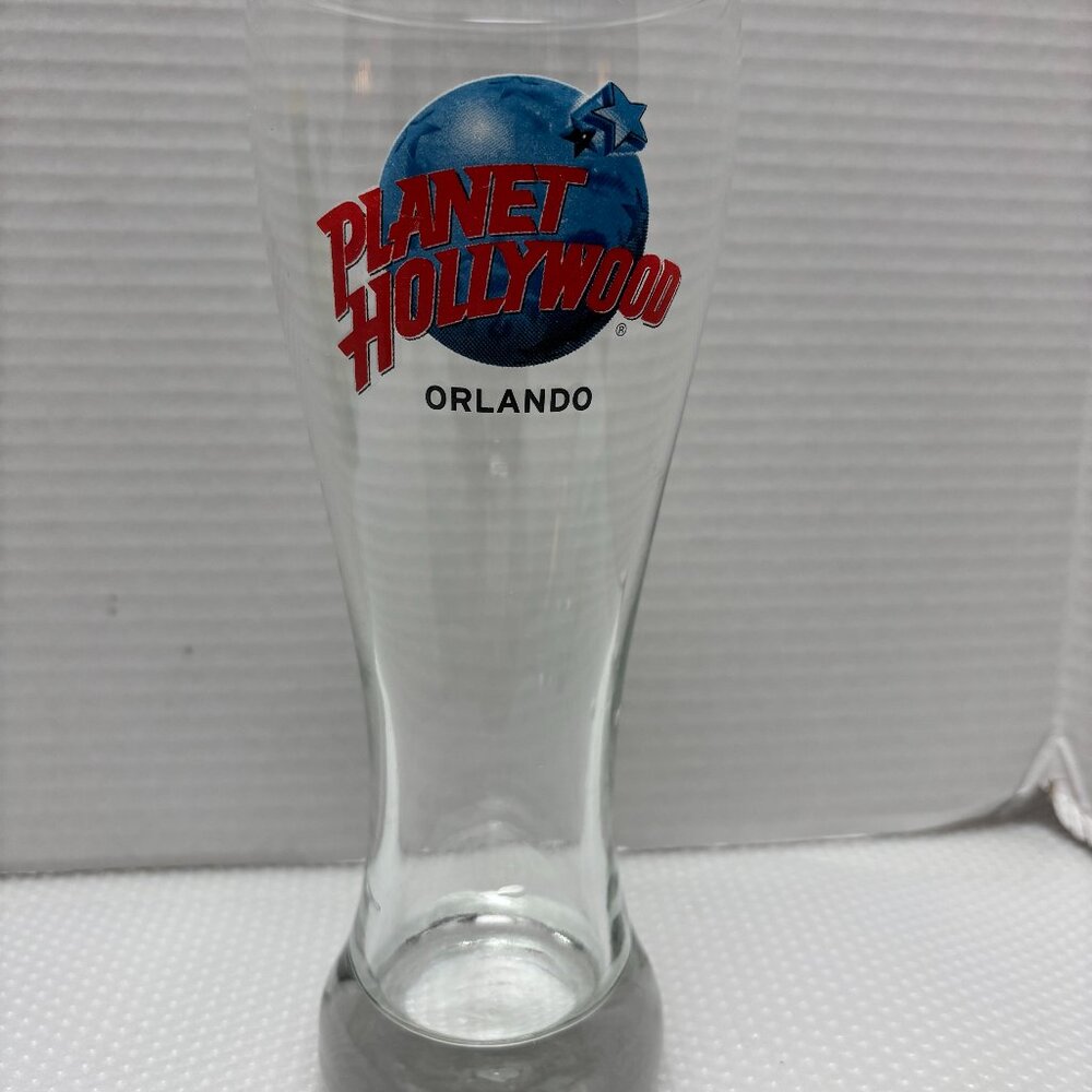 Planet Hollywood Orlando Souvenir Pilsner Beer Glass - 8" Tall -  2144